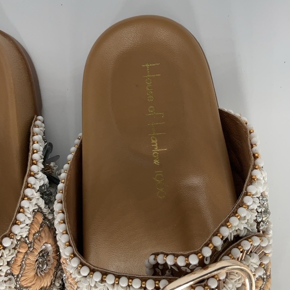 *Like New House of Harlow 1960 beaded slide sandals size 7.5 - Picture 6 of 7